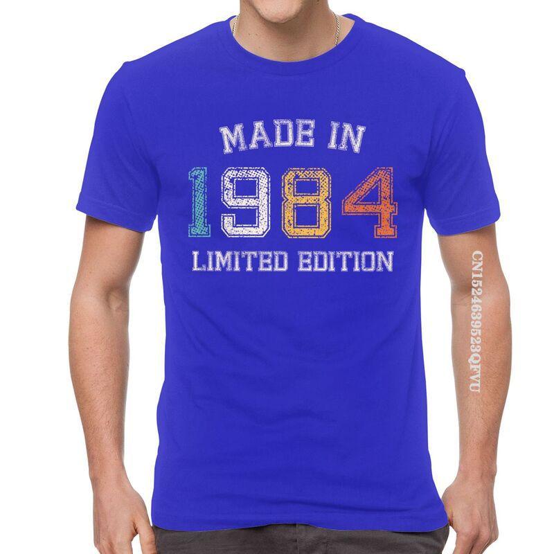 Born In 1984 Tshirts Men Men Streetwear T Shirts Made In 1984 Birth Year EMO Men Tshirt Cotton Oversized Tee Tops Clothes