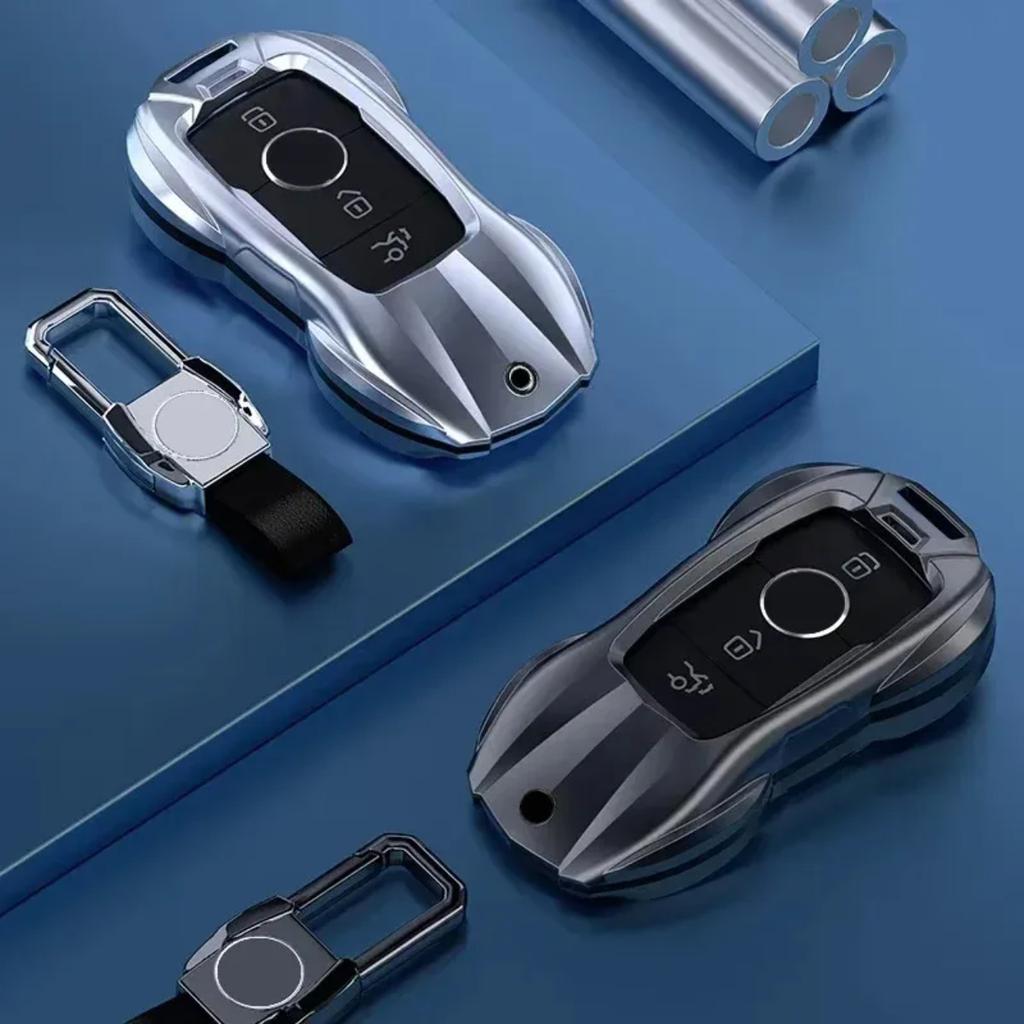 Модный Чехол-Крышка для Автомобильного Ключа из Сплава с Цепочкой для Mercedes Benz Ce Abs Class Gle Gla Glb Glc Gls Amg W176 W177 203 204 205