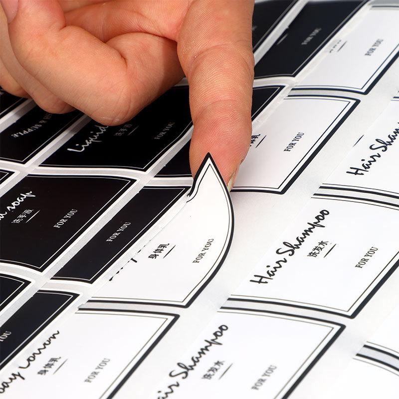 1 шт. Диспенсер для мыла Водонепроницаемые этикетки Белый Черный Банка для ванной Комнатные наклейки-этикетки Душ Шампунь Лосьон Кондиционер Бутылка Наклейки
