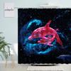 Забавные Шторы для Ванной с Дельфинами Закат Морские Животные Тропические Рыбы Кораллы Детский Декор для Ванной Комнаты Полиэстеровая Штора для Ванны с Крючками