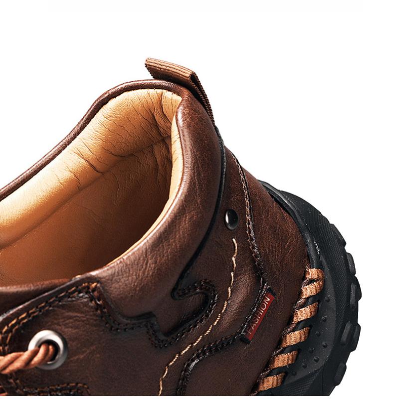 Мужские высокие кожаные ботинки, повседневные кроссовки