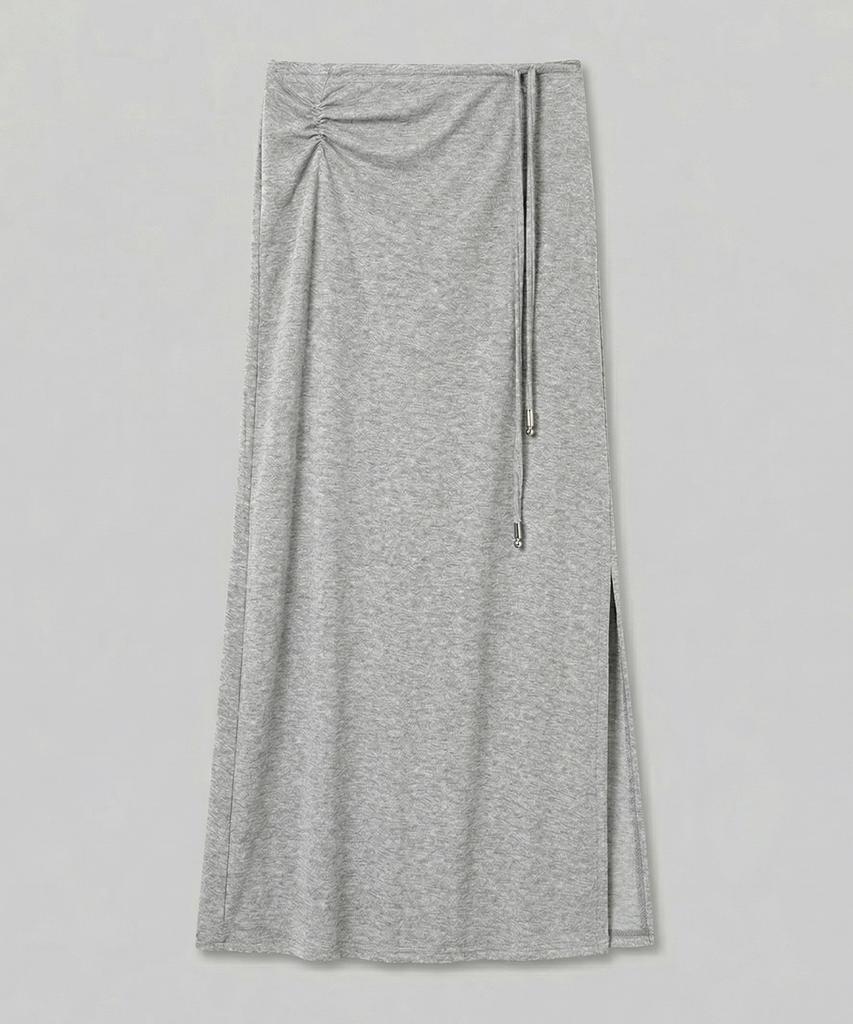 Chix Metal Tip Strap Drape Maxi Skirt Black