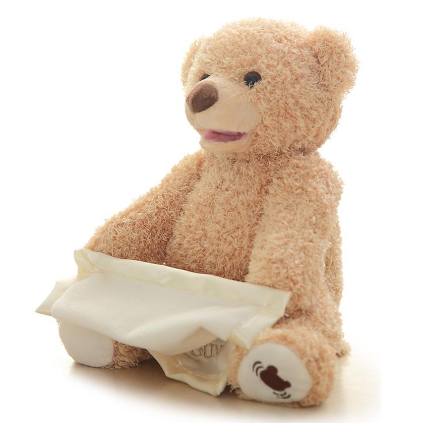 Funny Peek A Boo Teddy Bear Plush Blanket For Kids Perfect For Giggles And Playtime