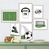 Футбольная комната для мальчиков Спортивный декор детской комнаты Принты Футбольное настенное искусство Игровая комната Плакат Маленький спортсмен Персонализированная футболка Имя Детская комната