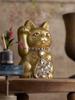 Ювелирные изделия Lucky Cat Кошка-правая рука Lucky Cat Украшение Lucky Feng Shui Ящик для пожертвований Gold (S-SIZE Золотой) Поднятый/Керамика_Счастливый (jw_S