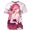 Летняя футболка Quintessential Quintuplets в стиле аниме для девочек Nakano Nino с 3D принтом, повседневные модные футболки с короткими рукавами, мужская одежда
