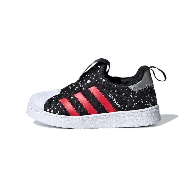 adidas Оригиналы SUPERSTAR 360 Коллекция Superstar 360 I Дышащие Низкие Кроссовки для Малышей Черно-Красные Для Младенцев и Малышей FV3435