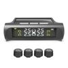 Car Solar Powered TPMS Tyre Pressure Monitoring System with 4 Sensors Digital LCD Display Auto Security Alarm Tester Automotive Test