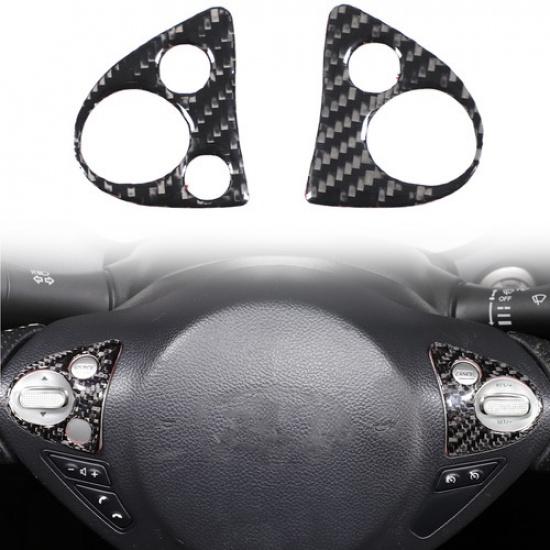 Soft Carbon Fiber Steering Wheel 3 Buttons Trim Sticker For Nissan Juke 2011-19