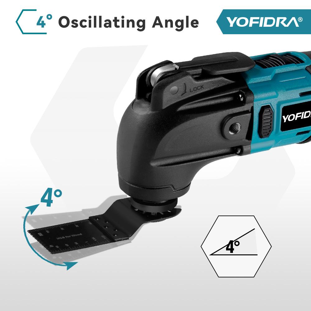 Yofidra Oscillating Multifunction Tool 6 Gears Variable Cordless Woodworking Trimmer Cutting Tools For Makita 18v Battery