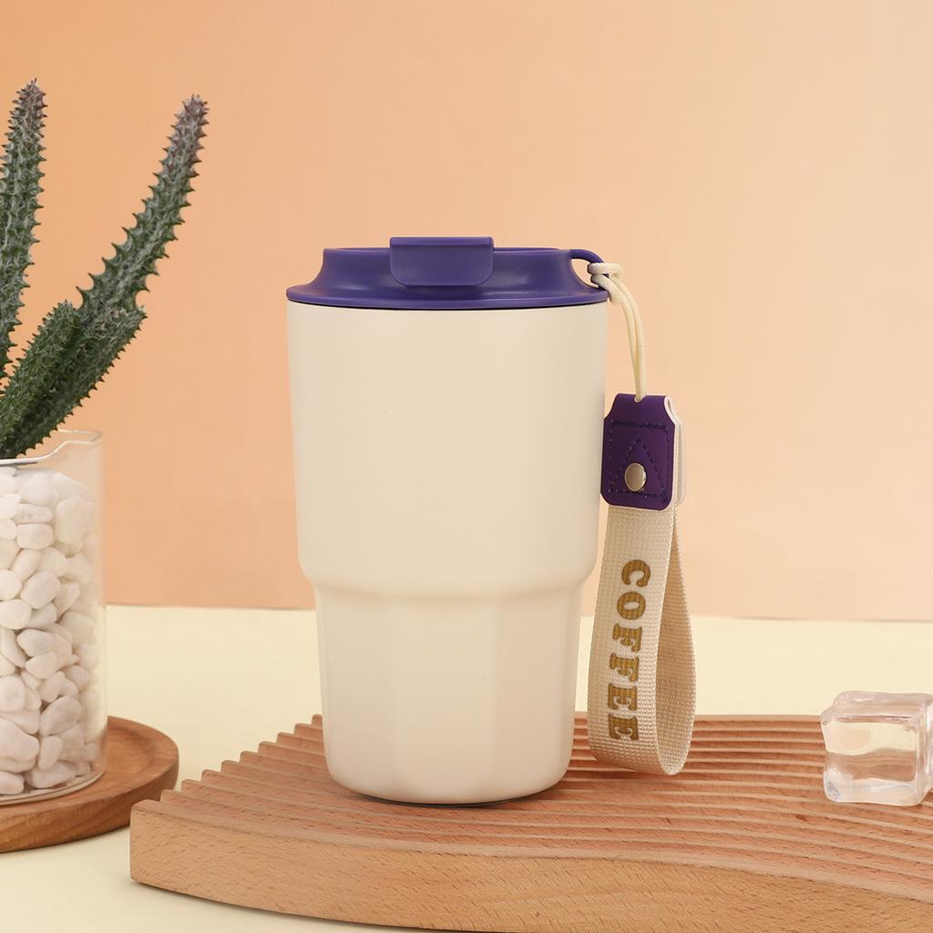 Новая кофейная кружка из нержавеющей стали 316, двухслойная вакуумная, с термокружкой на шнурке для переноски, бизнес-сувенирная подарочная кружка