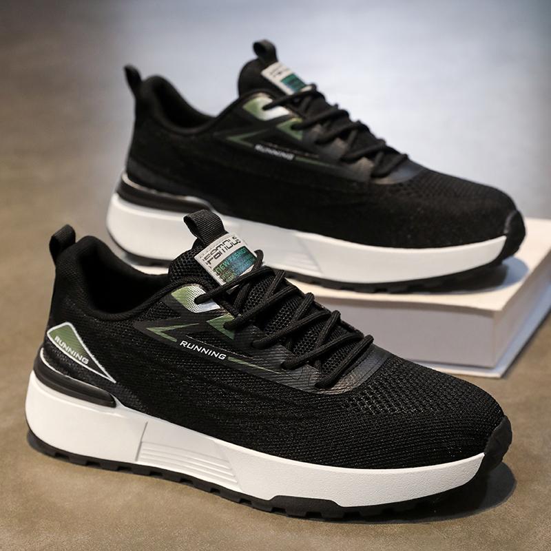 Мужские сетчатые туфли Лето Новые Дышащие Мягкая подошва Повседневная спортивная обувь Уличные кроссовки Модные Студенческие Легкие Спортивные