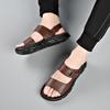 Модные мужские новые летние мужские сандалии с открытым носком Модные тенденции Пляжная обувь Тапочки Мужские сандалии Мужские сандалии Летние кожаные сандалии drt