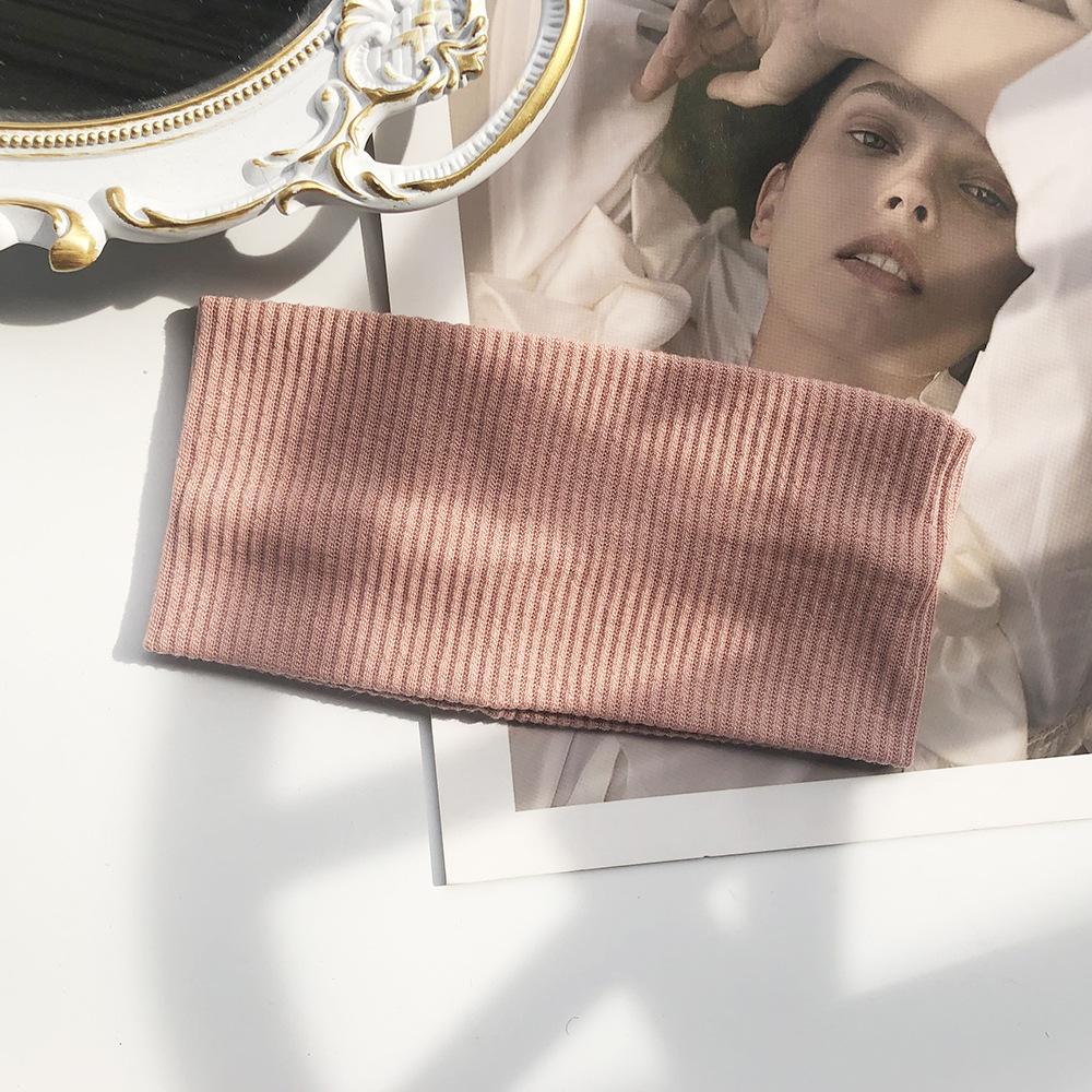 Women Solid Color Headband Yoga Knitting Elastic Hair Bands Turban Makeup Hair Hoop Vintage Headwrap Fashion Hair Accessories