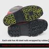 Men's Steel-Spiked Anti-Slip High Top Rubber Boots for Outdoor Fishing & Snow