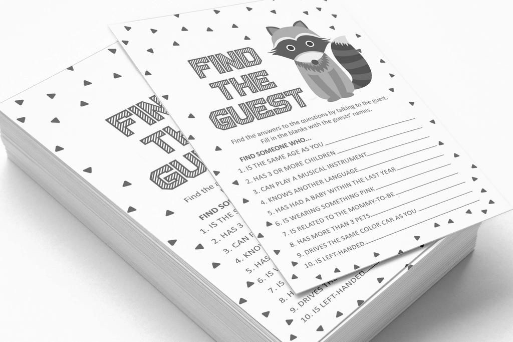 Inkdotpot Игровой набор «Животные джунглей» для вечеринки по случаю рождения ребенка из 50 игр «Азбука для малышей»