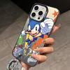 Cartoon Hedgehog S-Sonics Phone Case for iPhone 17 Air 16 16e 15 14 Plus 13 12 11 Pro Max X Xs XR 8 Colorful Silver Hard Cover