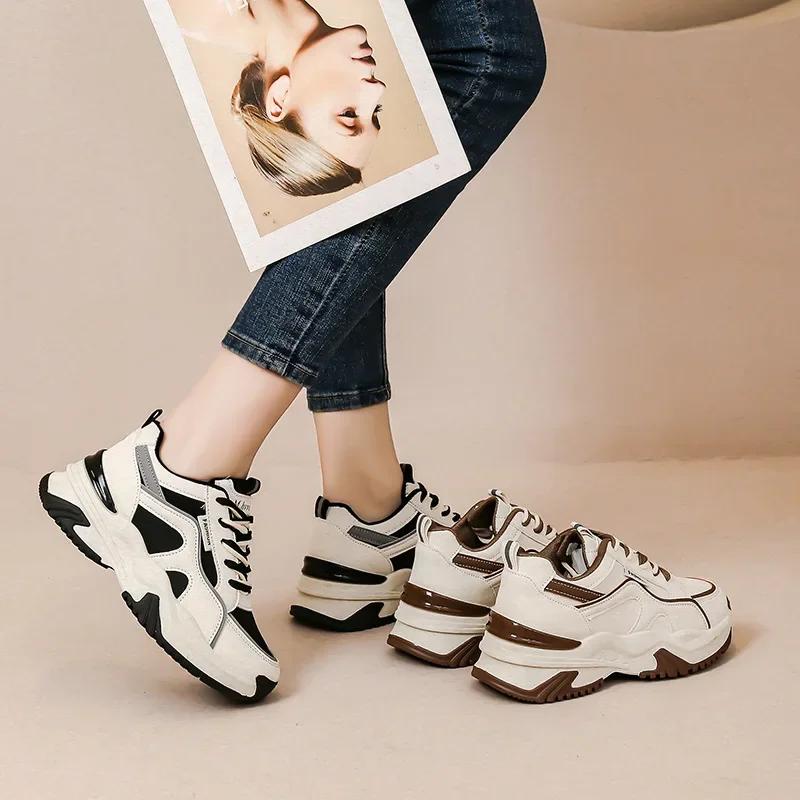 Fashion Women's Soft Sole Comfortable Sports Shoes Fashion Versatile Anti Slip Thick Flat Shoes Outdoor Running Trend Casual Shoes