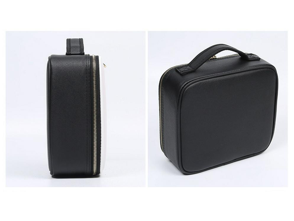 Professional Portable Waterproof Cosmetic Bag with Multi-functional Storage and Partition for Makeup and Eyelash Tools