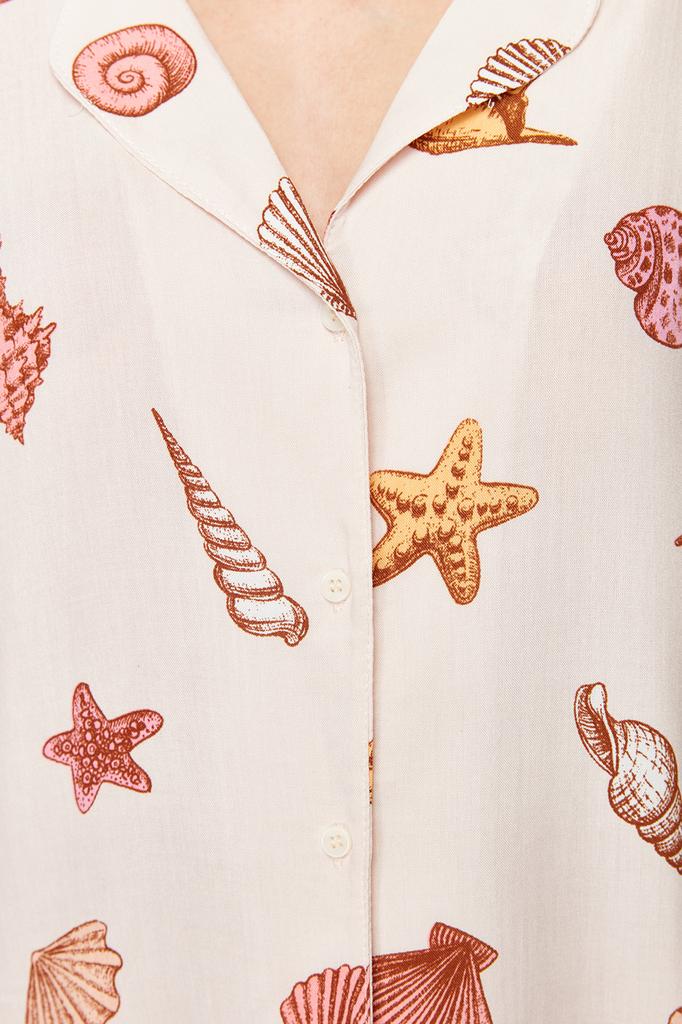 Women's Fashion New Pajama Set Multi-Color Printed Viscose Woven Pajama Set