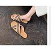 Versatile Shoes Woven Shoes Crossed One-line Versatile Sandals Dragging Women's Shoes New Style Shoes