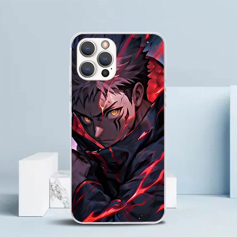 Kaisen J-Jujutsu Итадори Юдзи Чехол для телефона Для IPhone 16 17 Air 16E 15 14 Plus 13 Mini 12 11 Pro Max 7 8 + SE 2020 Мягкий ТПУ Задняя часть C