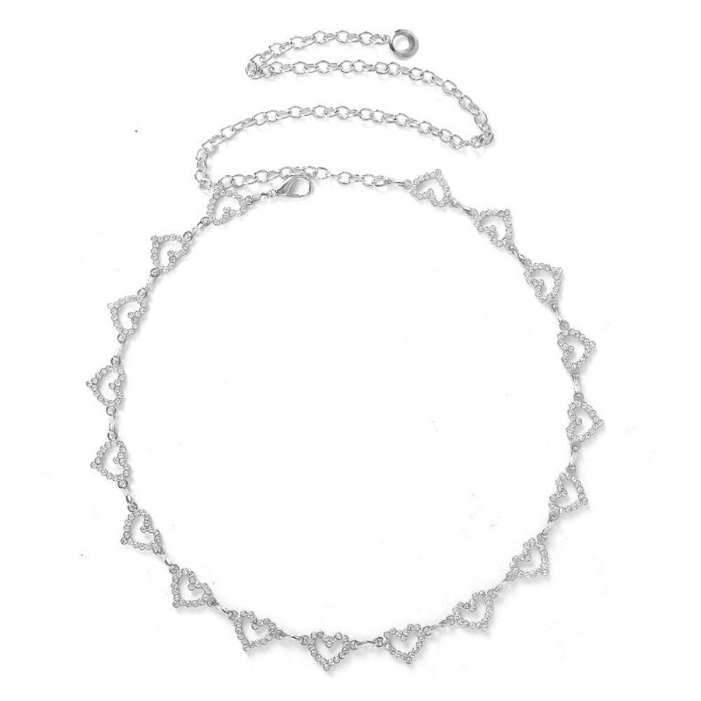 Rhinestone Body Jewelry Tassel Bikini Belly Chain Adjustable Heart Waist Chain Female