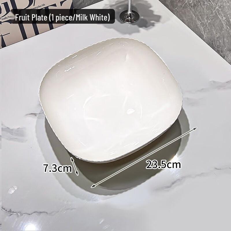 ZISIZ Stone Pattern Plastic Serving Dish Set