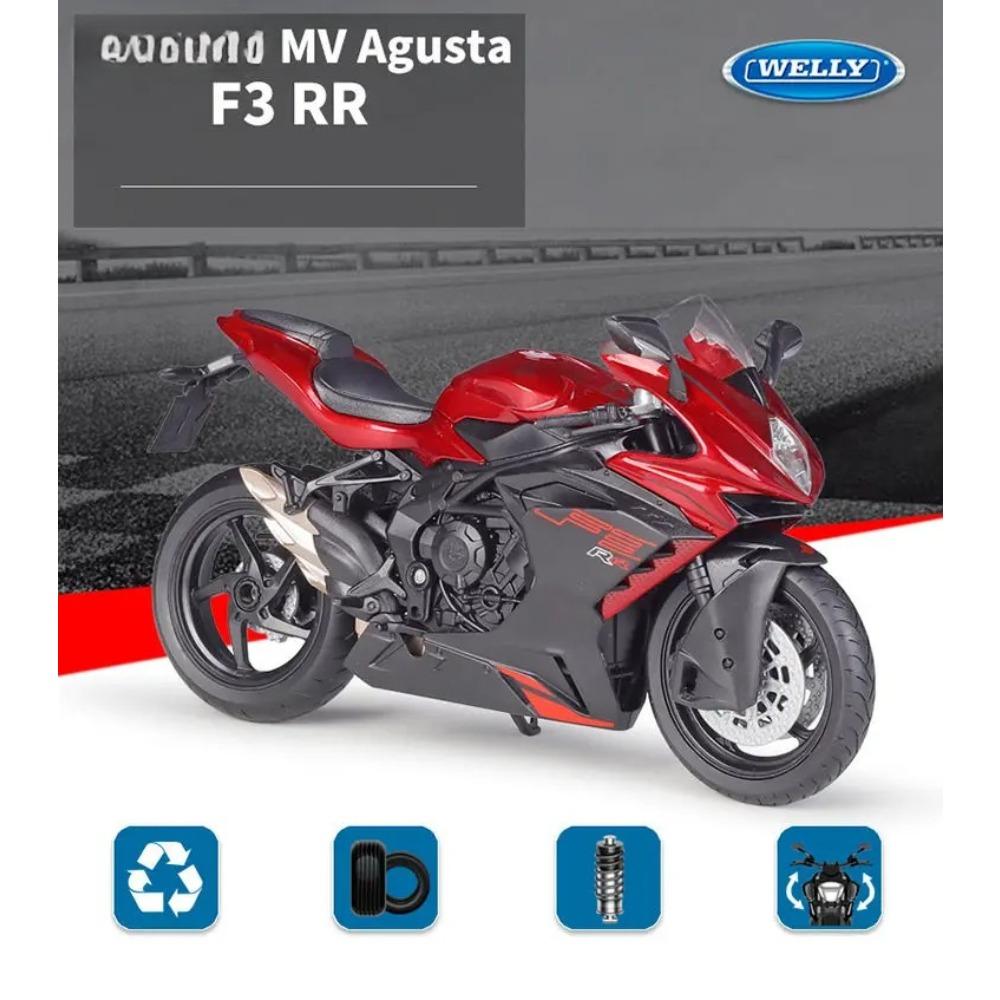 Welly 1/12 MV Agusta F3 RR Сплав Модель Гоночного Мотоцикла Литой Металл Модель Уличного Мотоцикла Симуляция Коллекция Детская Игрушка Подарок
