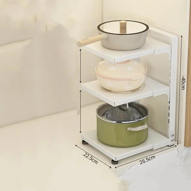 Многоуровневая полка для хранения кастрюль, полка для домашних шкафов на плите, регулируемые полки для кастрюль, многофункциональный органайзер для раковины, кухонные принадлежности