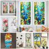 European Retro Style Window Film PVC Electrostatic Glass Stickers Stained Window Films Static Cling Frosted Glass Film
