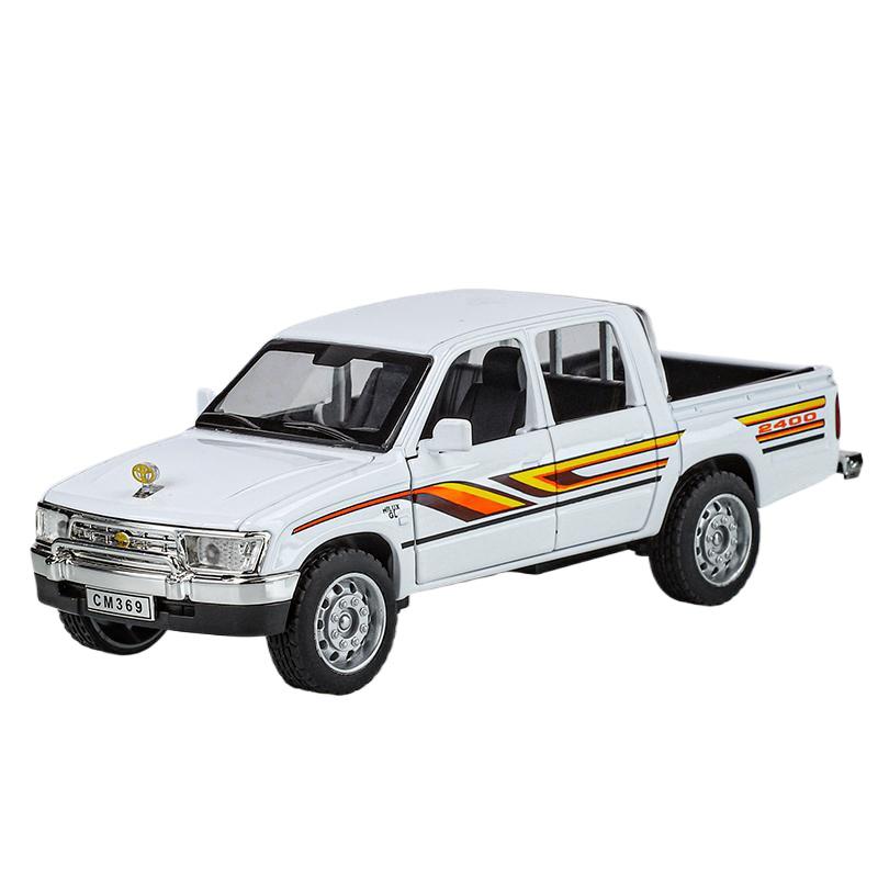 1/32 Toyota Hilux Внедорожный пикап Сплав Металл Литой Модель Транспортного средства Миниатюра Звук и Свет Коллекция Подарок Детская Игрушка