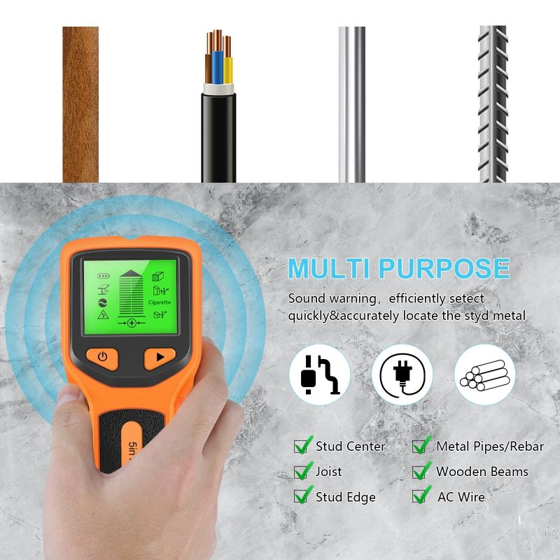 Metal Detector Wall Scanner 5 in 1 Deep Sensing Stud Finder for Home Improvement Renovation Projects