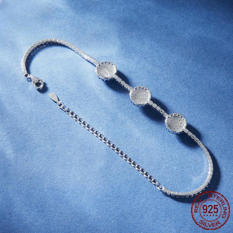 New S925 Silver Devil's Eye Bracelet Cross-border Manufacturer Wholesale Platinum Plated Blue Eyes Lucky Bracelet