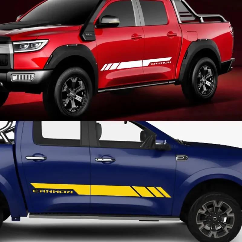 Наклейки на борт пикапа Для GWM Great Wall UTE Cannon L X Полосы в стиле грузовика Декоративная наклейка Моторный виниловый чехол Автоаксессуары для тюнинга
