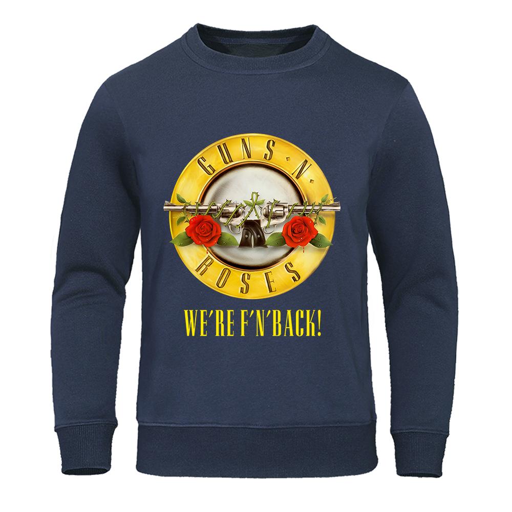 Guns N' Roses We'Re Back Metal Rock Style Hooded Men O-Neck Hoodies Autumn Oversize Hoodie Fashion Casual Clothing
