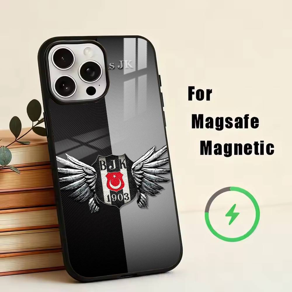 Модный Чехол для Телефона Besiktas BJK-1903 Для iPhone17,16,15,14,13,12,11 Plus,Pro Магнитный Для Magsafe Беспроводной Зарядки