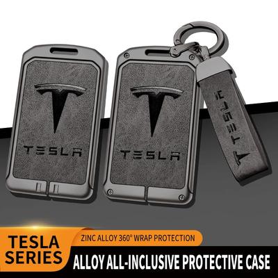 Металлический Чехол-Крышка для Ключа Автомобиля Для Model 3 Model S Model X Model Y Roadster Cybertruck Бесключевая Карта Защитный Держатель Аксессуары