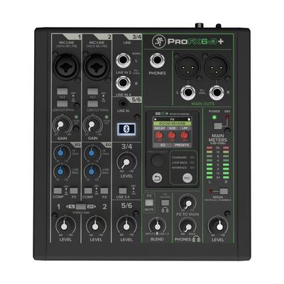 MACKIE 6-канальный аналоговый микшер С УЛУЧШЕННОЙ USB-записью BLUETOOTH FX, и ProFX6v3+