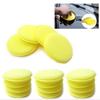 Wax Applicator Pad Super Soft Car Cleaning Round Yellow Microfiber Foam