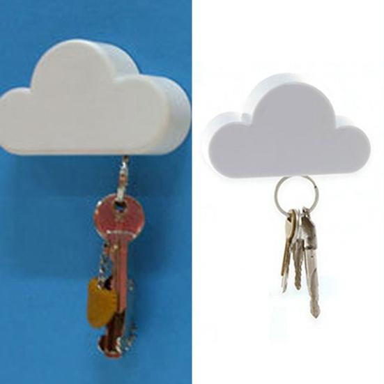 Креативный магнитный самоклеящийся держатель для ключей на стену в форме облака