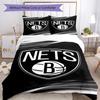 3pcs Brooklyn Nets Bedding Set Duvet Cover Closure Includes 1 Duvet Cover & 2 Pillowcases, Soft and Comfortable for All Seasons.