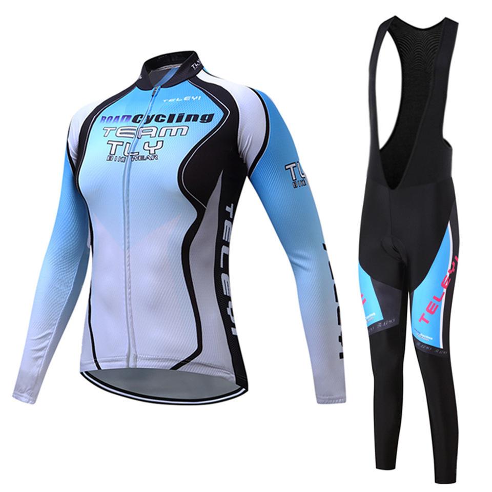 Women's Mountain Bike Suit Quick Drying Breathable Autumn and Winter Road Bike Autumn Breathable Suit Cycling Suit