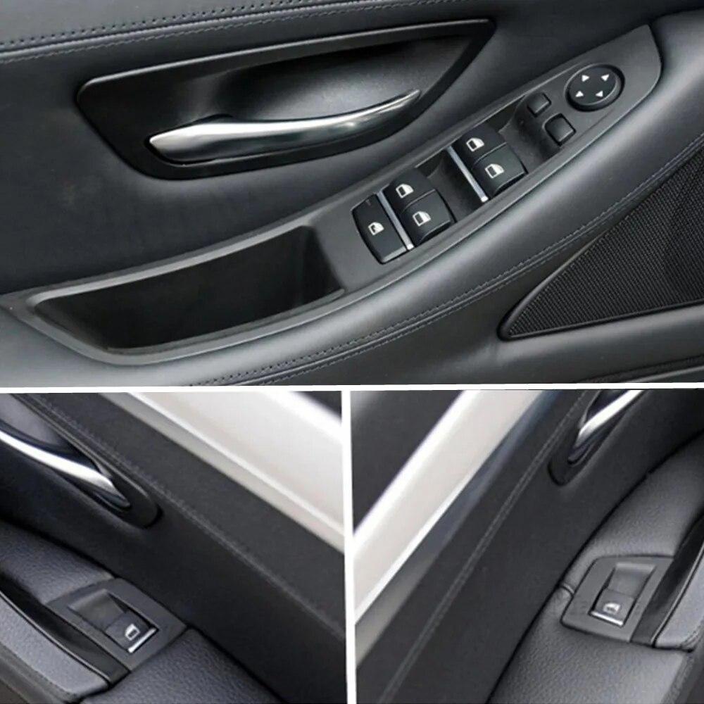 Beige Black Car Inner Door Panel Handle Pull Trim Cover Fit For BMW 5 Serie F10 F11 520i 528i 525d 535i 51417225857 51417225853