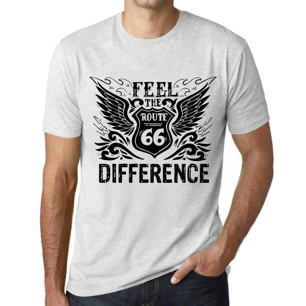 Men’s Vintage Tee Shirt Graphic T Shirt Feel The Difference Vintage White