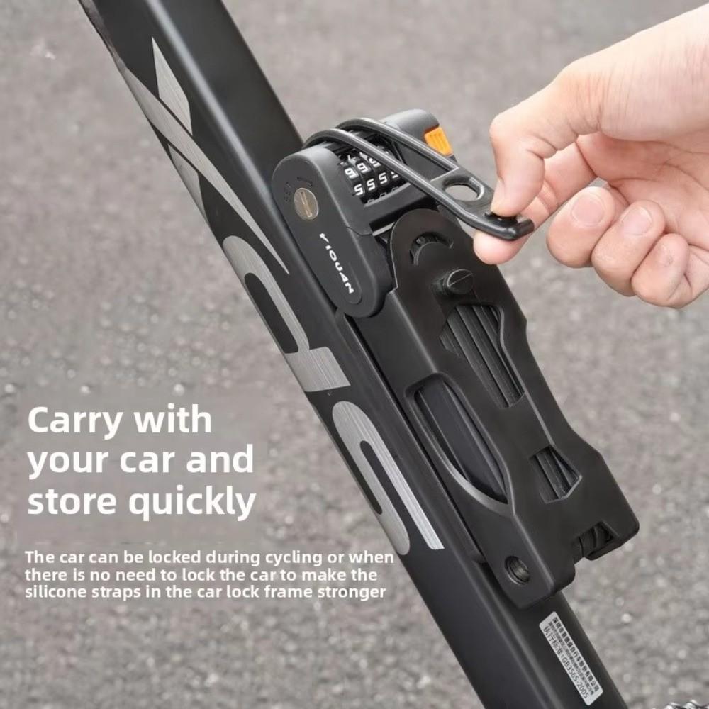 Portable Cycling Folding Lock Alloy Steel Bike Combination Lock Bicycle Accessories