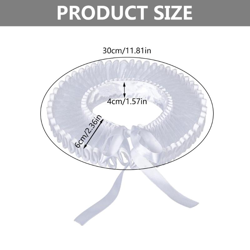Детский елизаветинский белый сетчатый воротник-жабо, костюм клоуна для косплея, регулируемый гофрированный ложный воротник для вечеринок, праздничных мероприятий