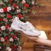 Soft Leather Thick-soled Women's Summer Breathable Single-mesh Casual Soft-soled Sports Shoes