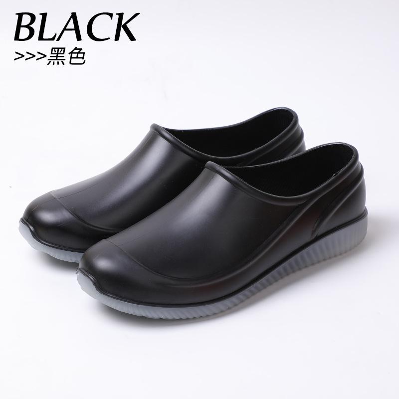 Rain Shoes Men's and Women's Fashion Outer Wear Water Shoes Non-slip Rubber Shoes Low-top Summer Reflective Short Rain Boots Kitchen Work