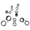 10Pcs 10 Size Stainless Steels Frame Fishing Rod Guides Replacement Set Fishing Rod Eye Repair Kits with Ceramic Rings